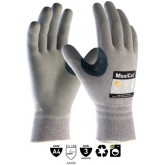 MaxiCut Seamless Knit Dyneema Shell, Gray Foam Nitrile Coated Grip Gloves - Medium